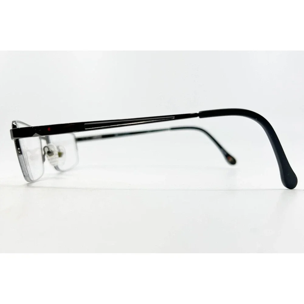 Champion Eyeglasses Mens Black Semi Rimless Rectangular CU1003 C01 54-18-140